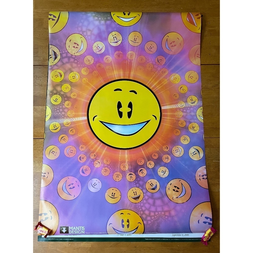Smiley Face Large Poster College‎ Collection Wall Room Decor, Size 24x36
